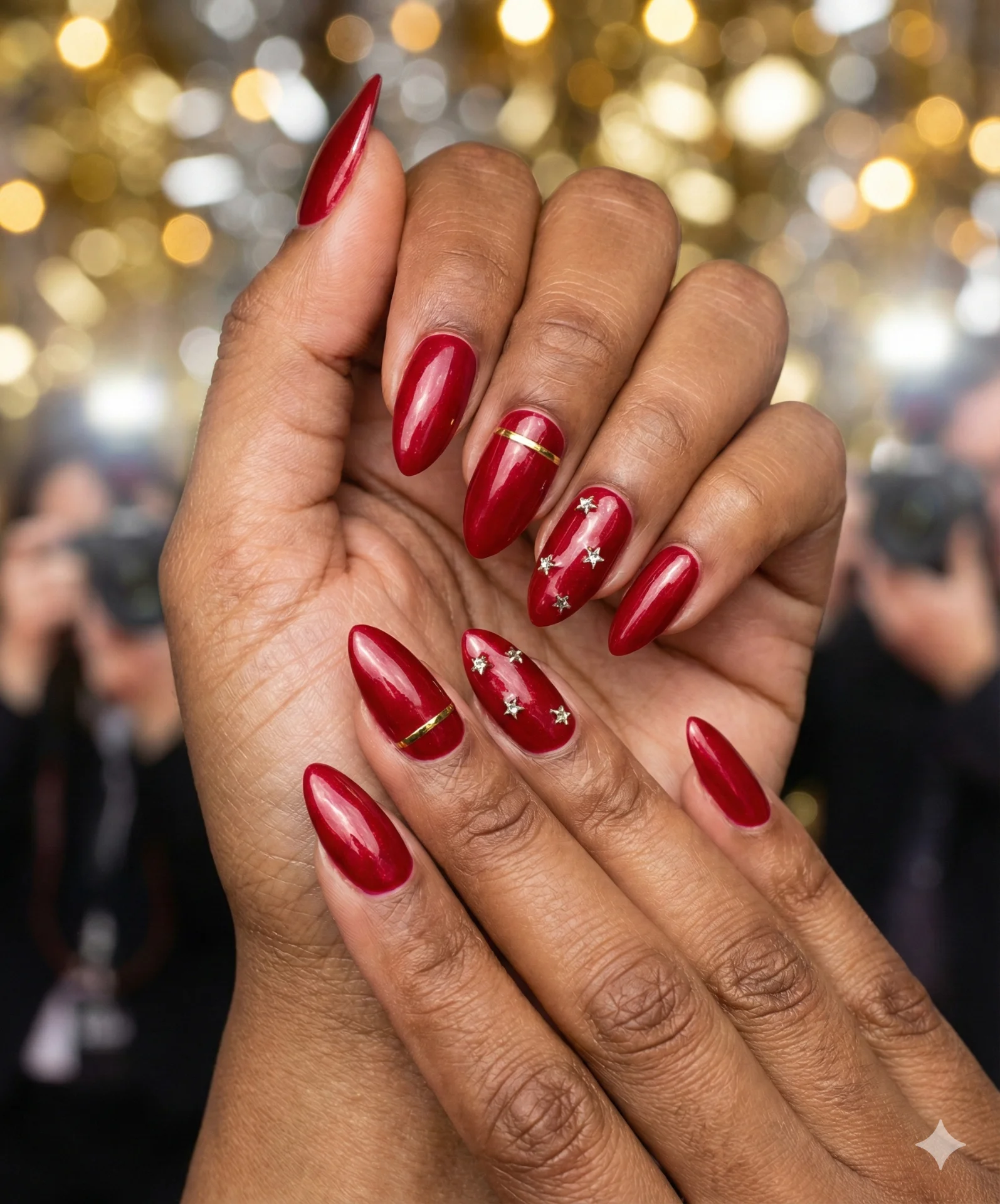 Celebrity holiday glam redcarpet nails designs