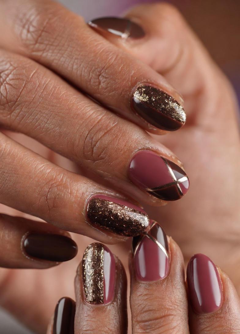 Bold Espresso Berry Fall Nails Designs
