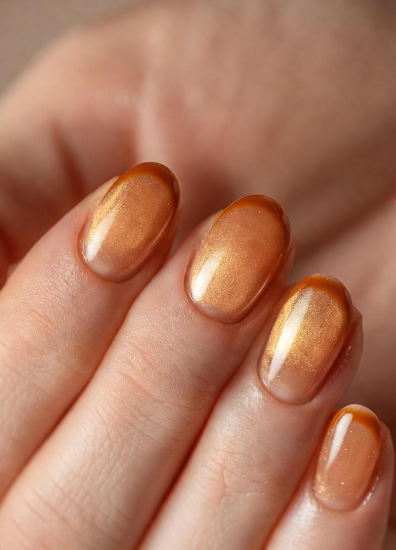 Warm Amber Fall Nails Designs