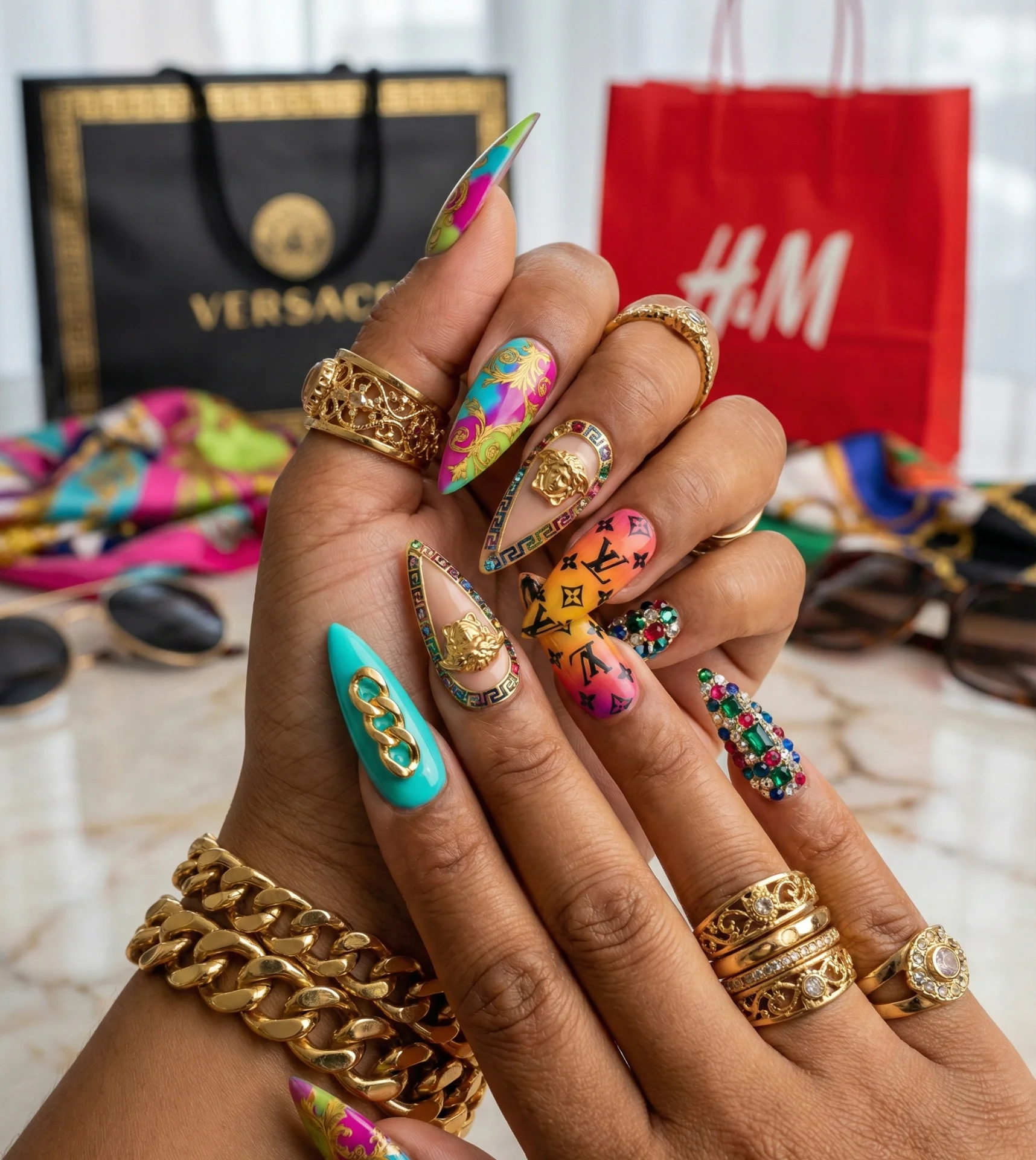 Luxe Maximalist Haul Nail Design