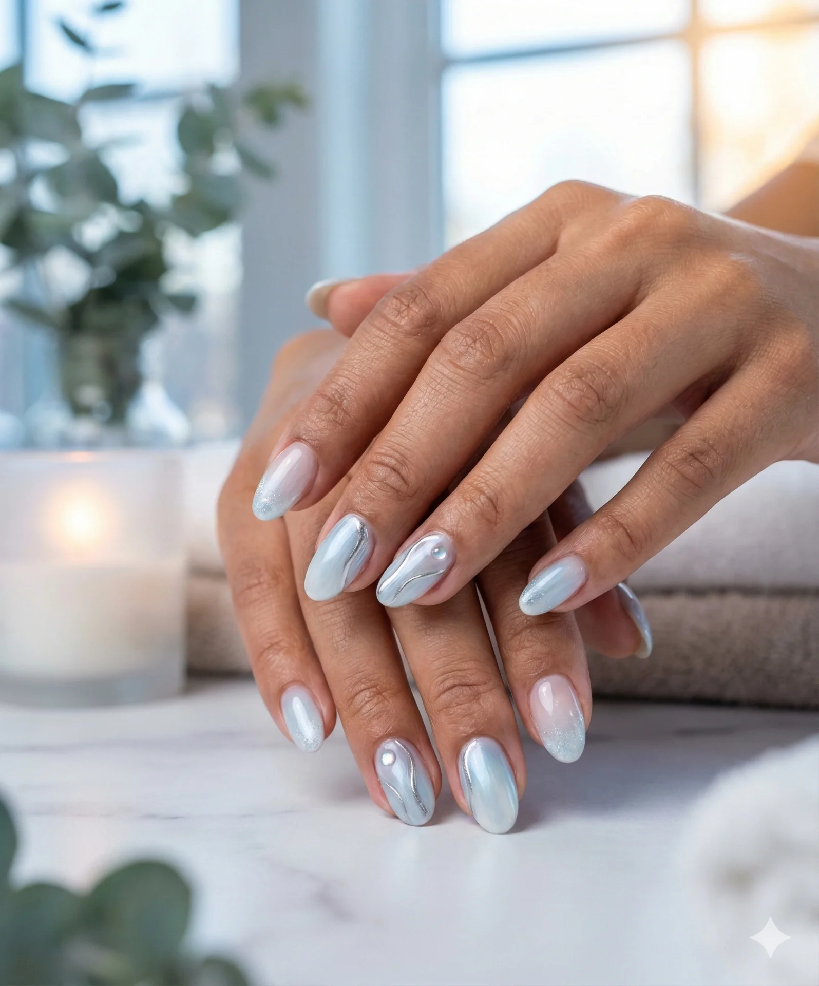 waterfall silk flow nails designs